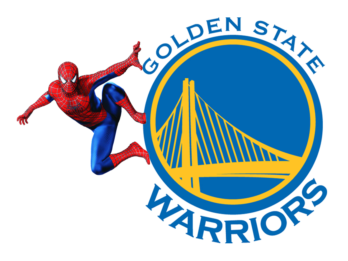 Golden State Warriors Spider Man Logo vinyl decal